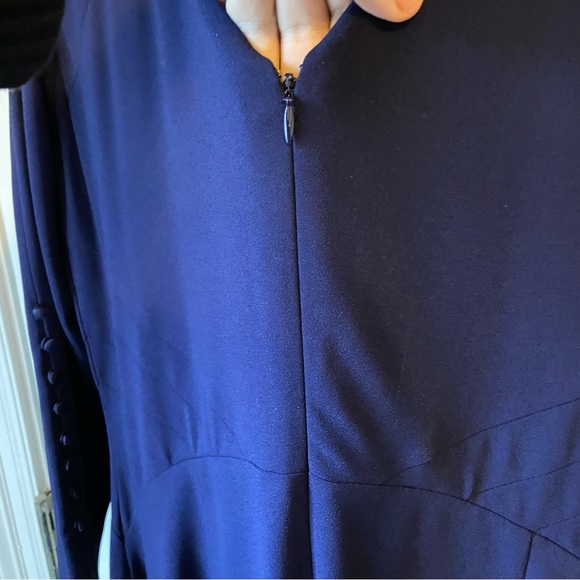 TAHARI ASL long sleeve V-Back Maxi Dress - Picture 13 of 14